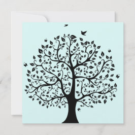 Invitación Árbol de vida en blanco y negro