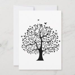 Invitación Árbol de vida en blanco y negro