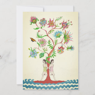 Invitación Árbol de vida. Flora y fauna