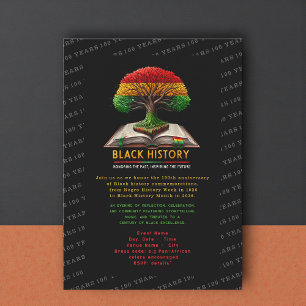 Invitación Árbol del Conocimiento Historia Negra 100 años