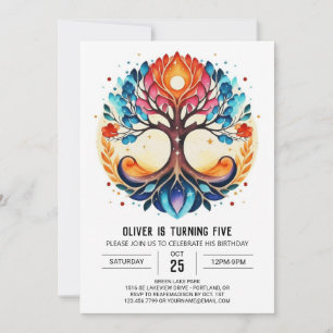 Invitación Árbol encantado de moda Cumpleaños