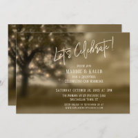 Árbol etéreo con luces Celebremos la recepción