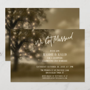 Invitación Árbol Etéreo y Luces, Recepción de Nuestra Boda