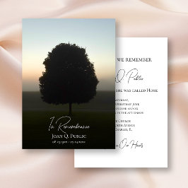 Invitación Árbol natural en conmemoración del aniversario de