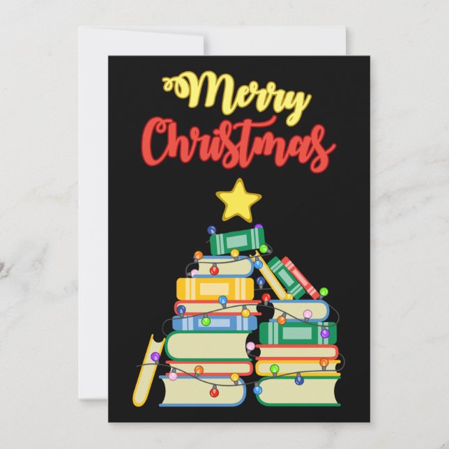 Invitación Árbol navideño galáctico II (Anverso)