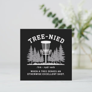 Invitación Árbol Nied Disc Golf Divertido Estúpido Tree-nied