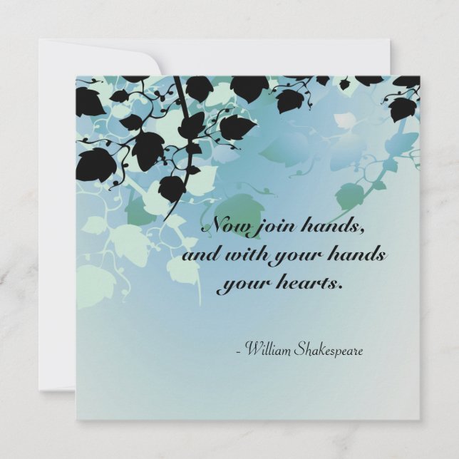 Invitación Árbol pastel verde suave deja Boda (Anverso)