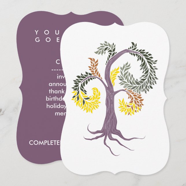 Invitación árbol por abadía de acogida (Anverso / Reverso)