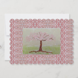 Invitación Árbol rosa en flor
