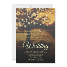 Árbol rústico con cadenas de luces elegante matrim