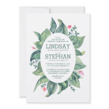 Árbol rústico deja Boda de acuarela Laurel