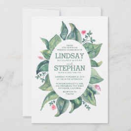Invitación Árbol rústico deja Boda de acuarela Laurel