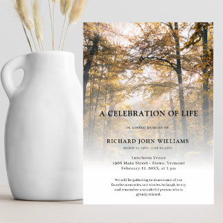 Invitación Árboles celebración de la naturaleza forestal del