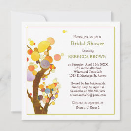Invitación Árboles de estilo bohemio ducha de novia moderna