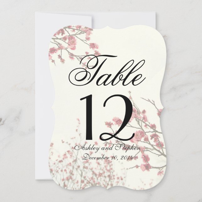 Invitación Árboles de flores de cerezo en blanco elegante (Anverso)