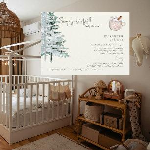 Invitación Árboles de invierno Bebé hace frío afuera Shower d