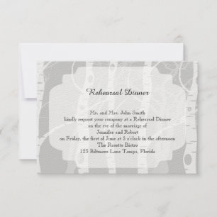 Invitación Árboles de invierno en ensayo Boda gris