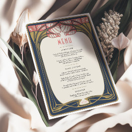 Invitación Árboles de Mackintosh en los menús de bodas de la