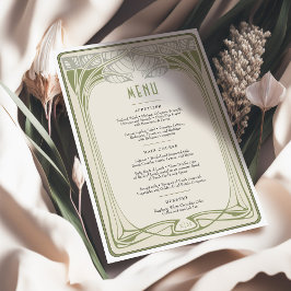 Invitación Árboles de Mackintosh en los menús de bodas de la