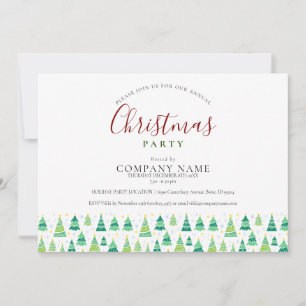 Invitación Árboles de Navidad corporativos Fiesta de Navidad