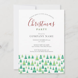 Invitación Árboles de Navidad Fiesta de Navidad Corporativa