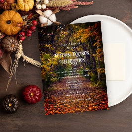 Invitación Árboles de otoño Celebración del Equinoccio de Oto