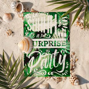 Invitación Árboles de Palma Tropicales Cumpleaños Sorpresa Sh