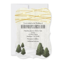 Árboles de Pino Rústicos Boda de Invierno Diciembr