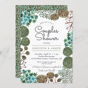 Invitación Árboles Ducha de Parejas Forestales Woodland   Inv