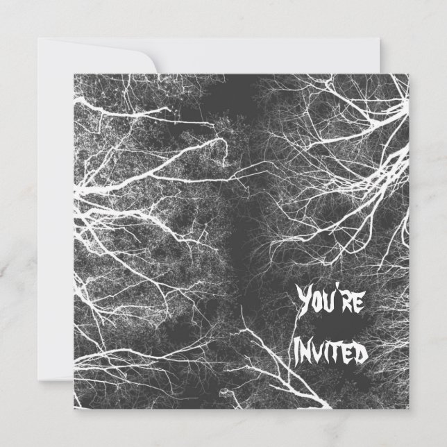 Invitación Árboles espeluznantes (Anverso)