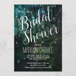 Invitación Árboles forestales encantados Luces de hadas Ducha