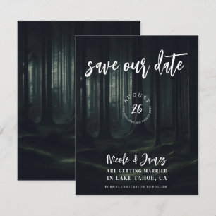 Invitación Árboles forestales morales oscuros en Crepúsculo p