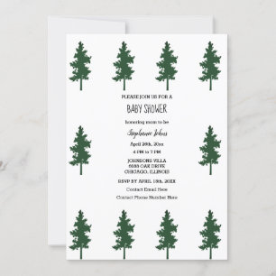 Invitación Árboles verdes de bosques de bosque de bosques ado