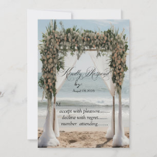 Invitación Arbor floral de playa tropical RSVP 