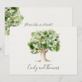 Invitación Arboreto de acuarela rústica