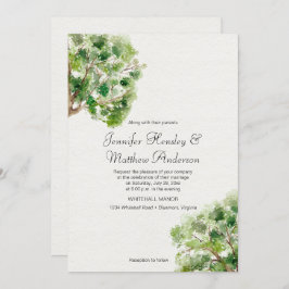 Invitación Arboreto ruso Boda de roble|