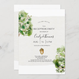 Invitación Arboreto Rústico Únicamente Boda de recepción de r