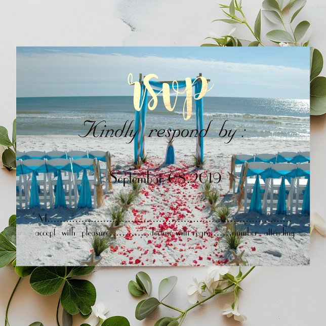 Invitación Arbusto de boda de playa RSVP (Subido por el creador)