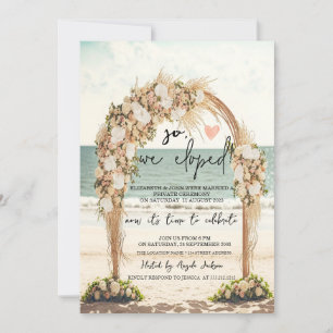 Invitación Arbusto de Bodas en la Playa Rosas Elopement de Bo