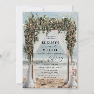Invitación Arbusto floral de playa tropical