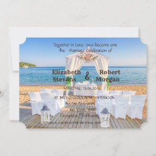 Invitación Arbusto floral de playa tropical
