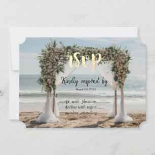 Invitación Arbusto floral de playa tropical RSVP