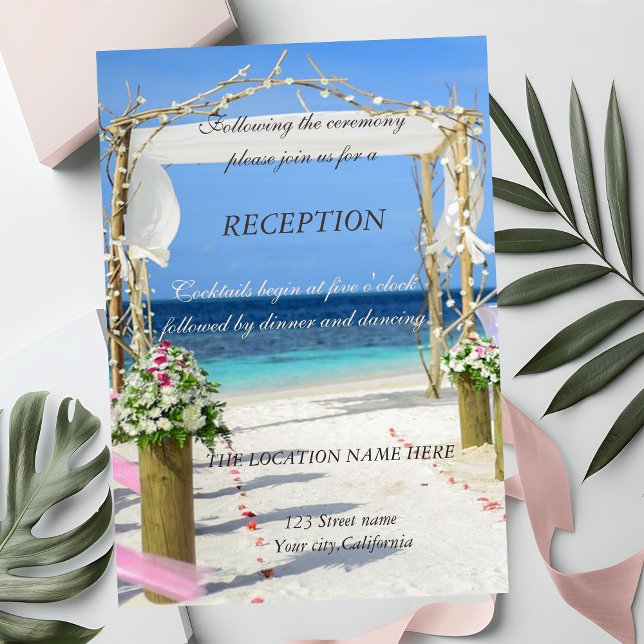 Invitación Arbustos de Playa  Floral de Boda  Recepción (Subido por el creador)