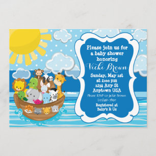 Invitación arca a Baby Shower del personalizado No