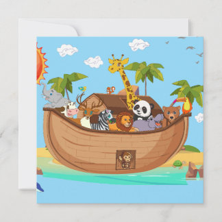Invitación Arca de Noé Personalizar Personalizado