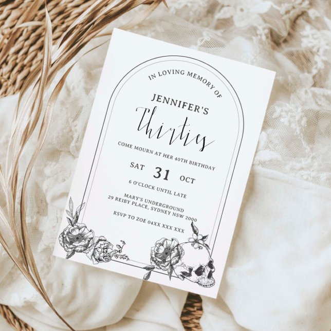 Invitación Arca gótica barnizada a mano 40 cumpleaños Fiesta  (Subido por el creador)