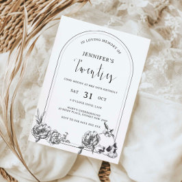 Invitación Arca gótica dibujada a mano 30.º Fiesta de cumplea