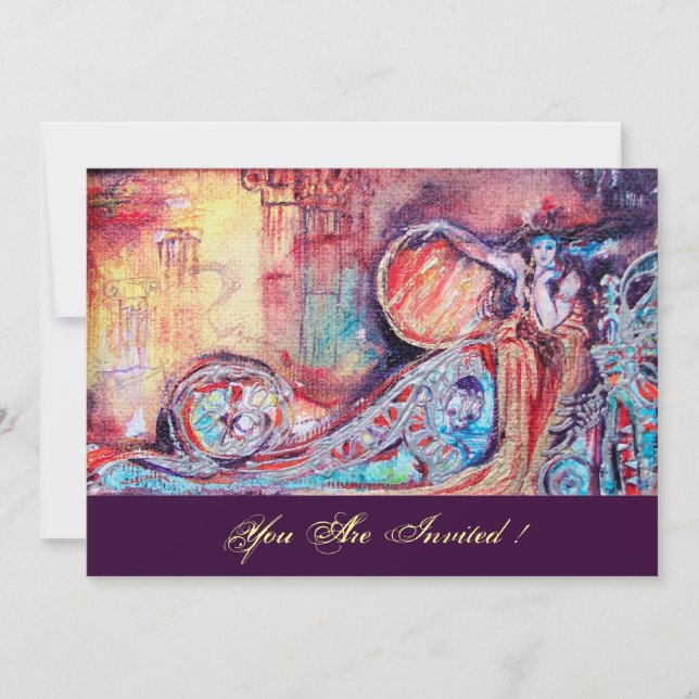 Invitación ARCADIA - PLANTA DE MARIPOSAS - Champaña rosa Rojo (Anverso)