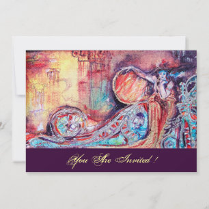 Invitación ARCADIA - PLANTA DE MARIPOSAS rosa rojo azul