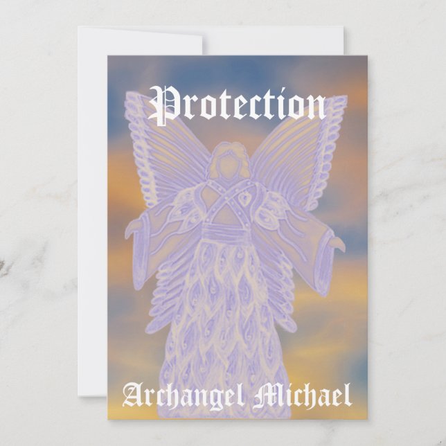 Invitación Arcángel de protección Michael-Personalizar (Anverso)